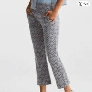 CAbi Gray Geometric Cropped Pants